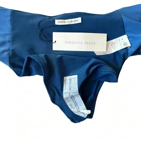 Veronica Beard Bikini Set Dyer Bikini Top & Ormond Bikini Bottom in Blue Marina - Picture 7 of 9